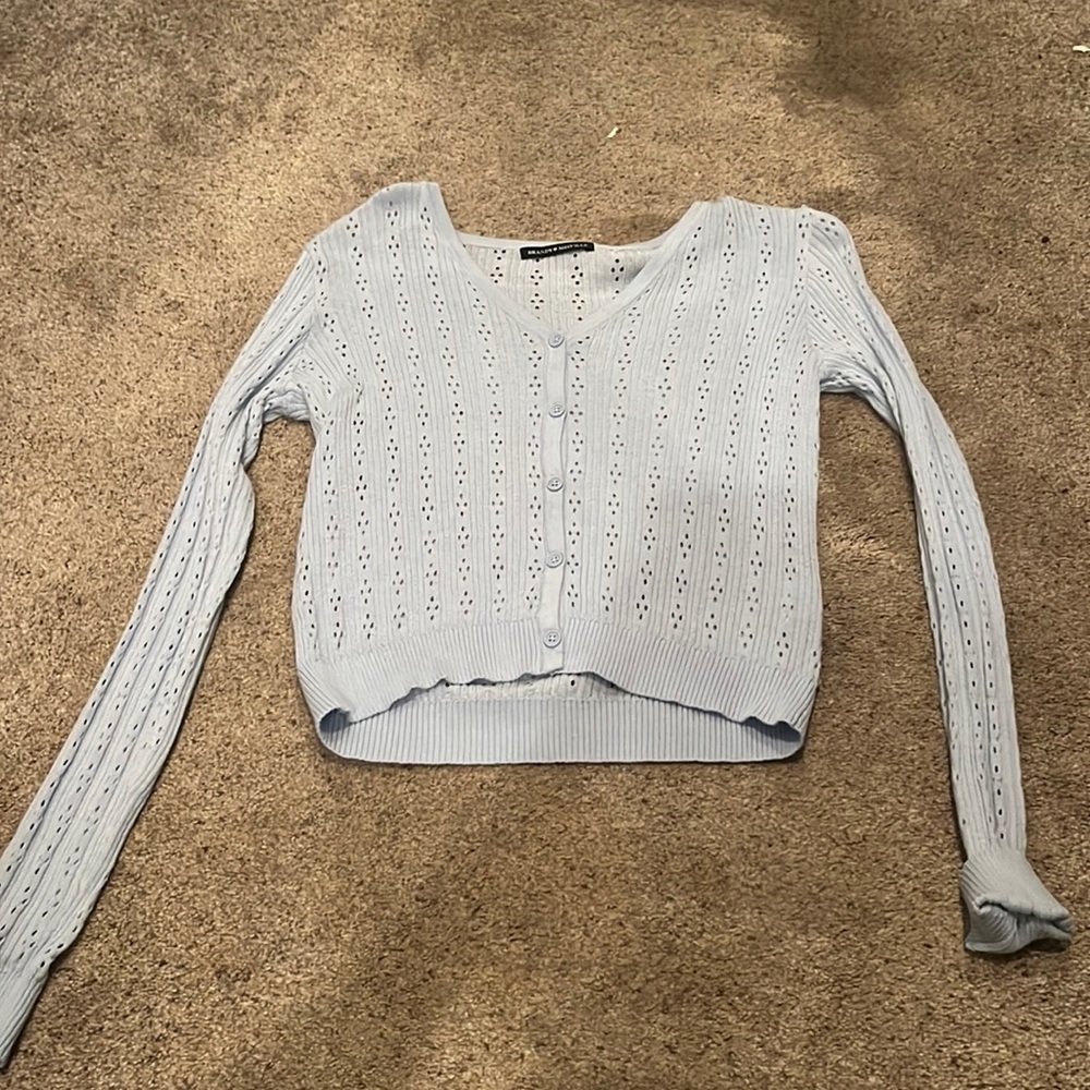 Light Blue Lace Brandy Melville Shirt